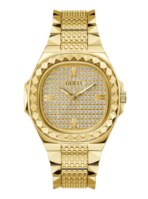 Gold Rebel Crystal Watch Guess
