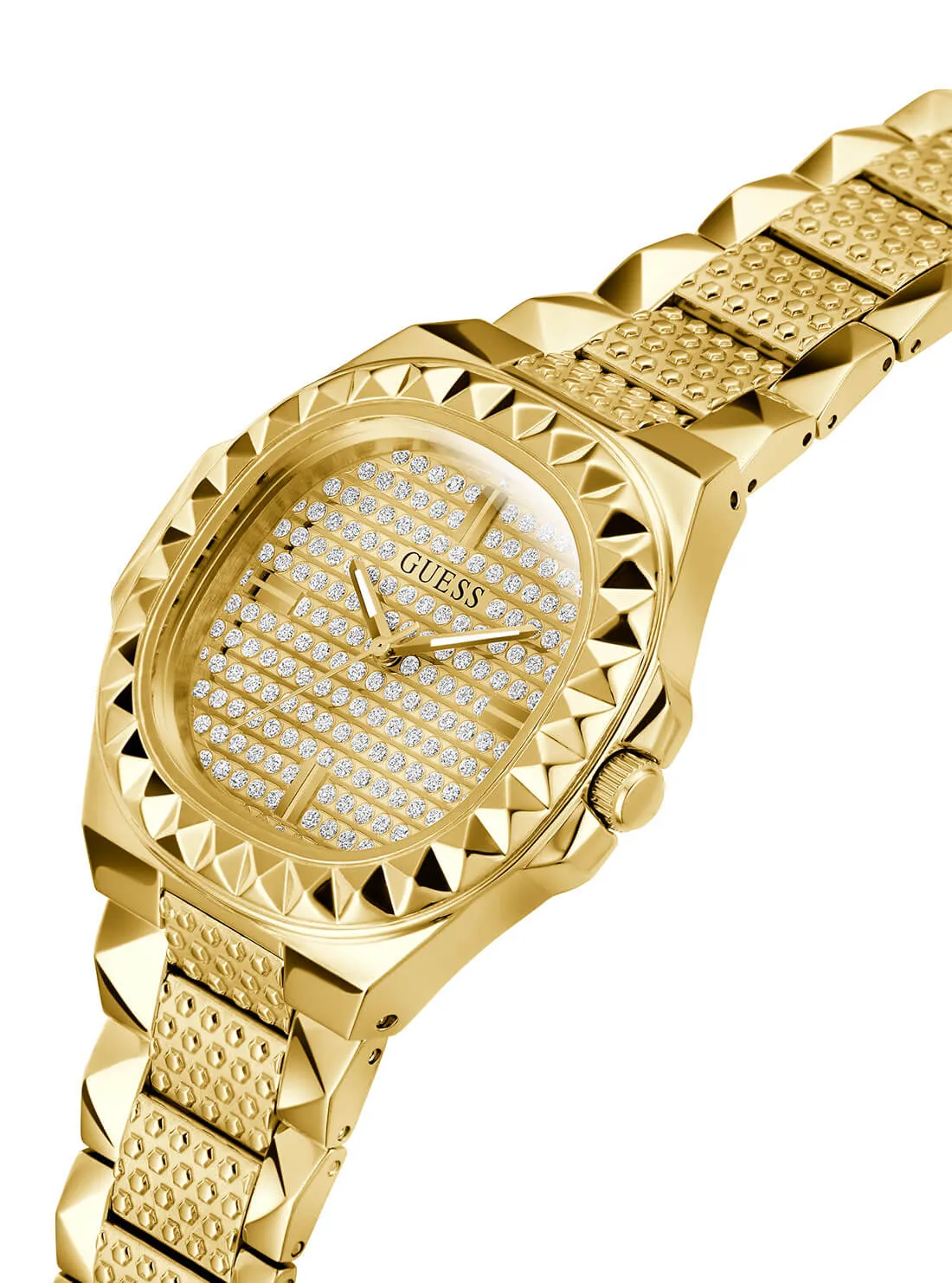 Gold Rebel Crystal Watch Guess