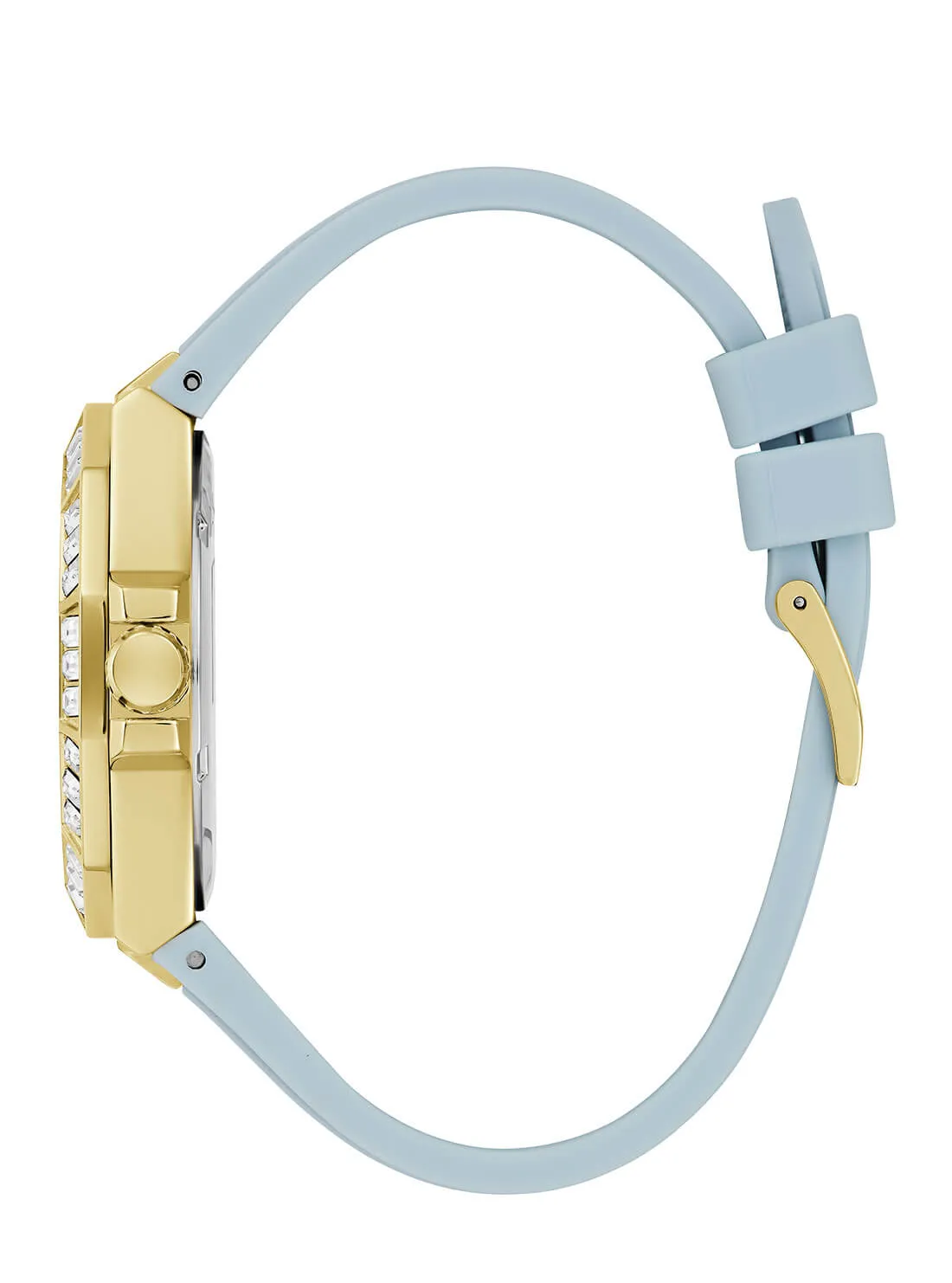 Gold Selene Crystal Silicone Watch Guess
