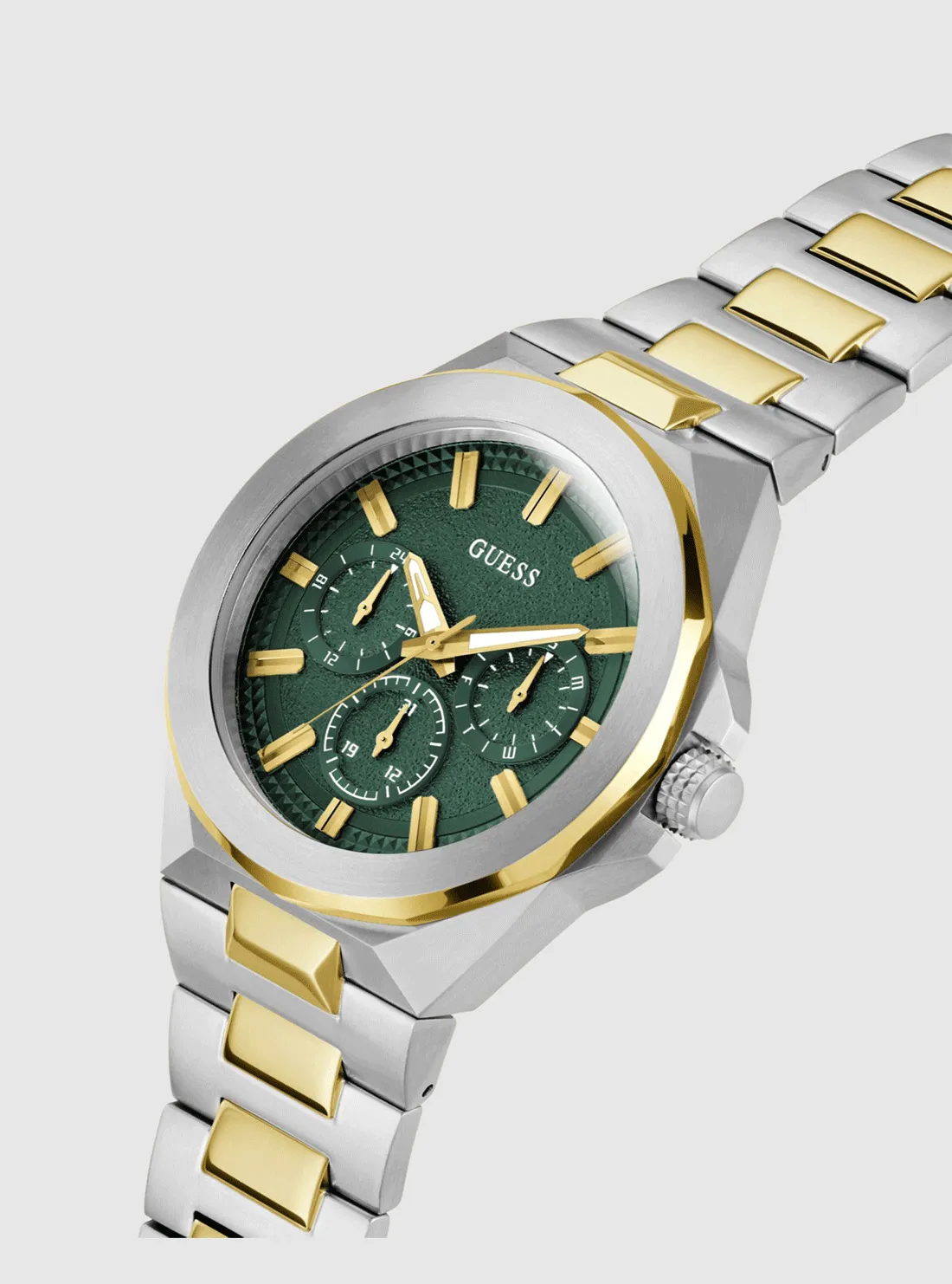 Gold Silver Dashboart Link Watch Guess
