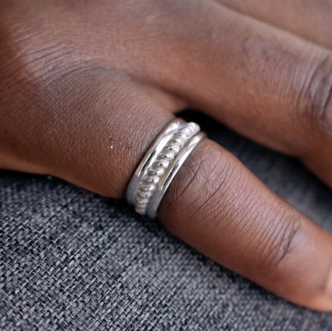 Growing Roots Silver Ring