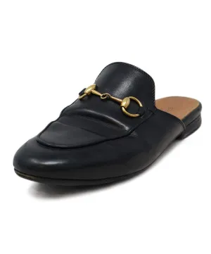 Gucci Black Leather Mules sz 5