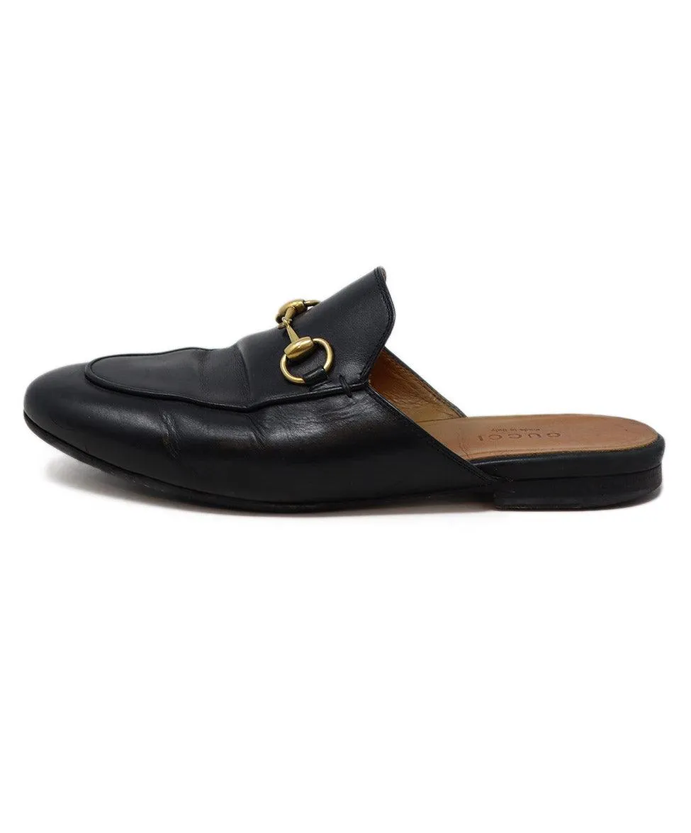 Gucci Black Leather Mules sz 5