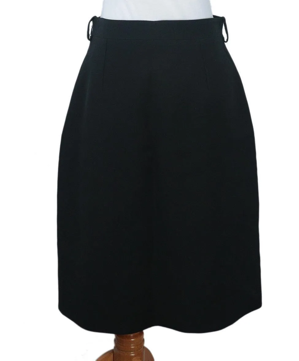 Gucci Black Wool & Silk Skirt sz 8