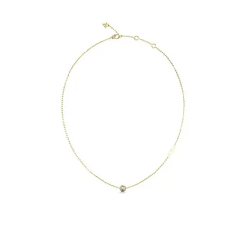Guess Gold Tone Crystal Bead Necklace JUBN04455JWYGT
