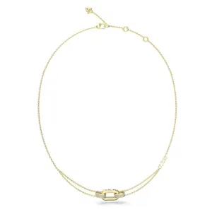 Guess Matelasse Double Chain Necklace JUBN04580JWRYGT- Gold Tone