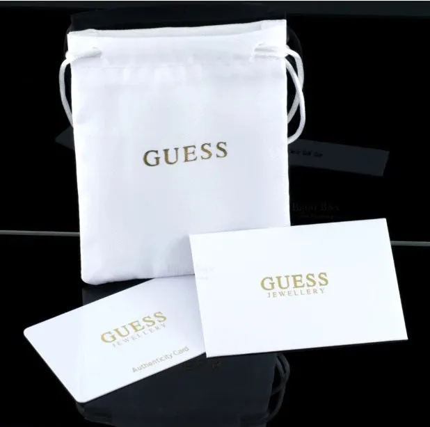 Guess Solitaire Heart Crystal Stud Earrings JUBE04669JWRH