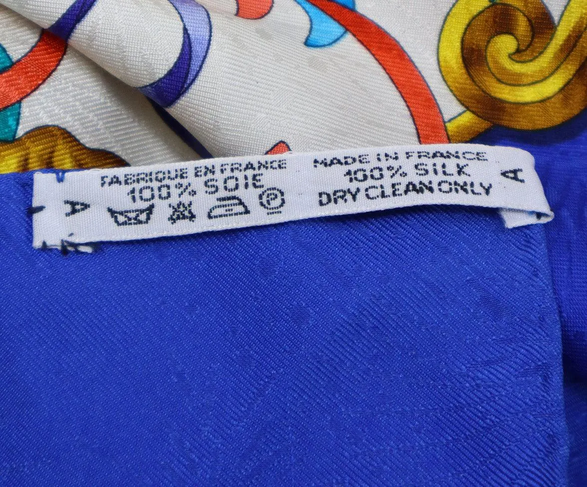 Hermes Luna Park Print Silk Scarf