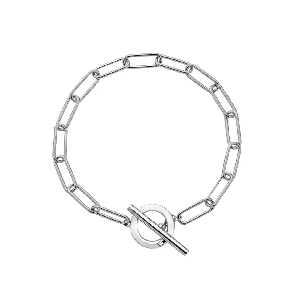Hot Diamonds Chain Link T-Bar Bracelet DL653