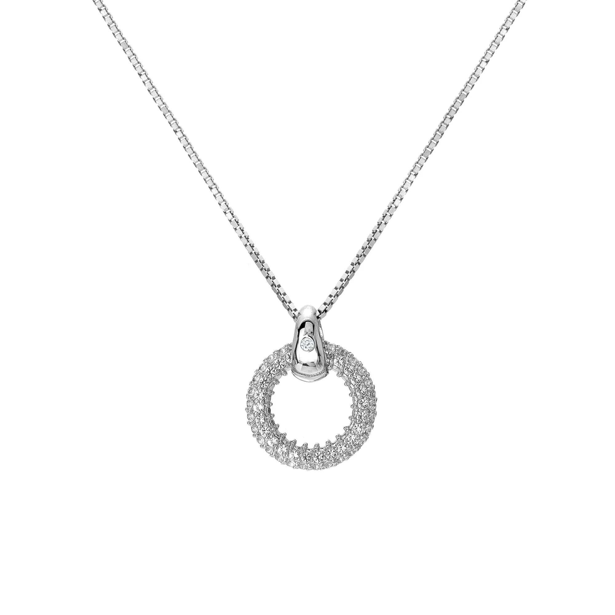 Hot Diamonds Forever White Topaz Necklace DP901