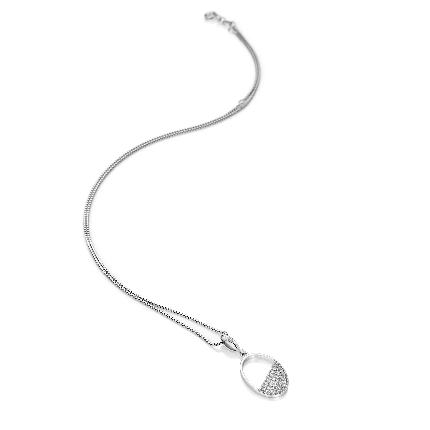 Hot Diamonds Horizon Oval Silver Pendant DP767