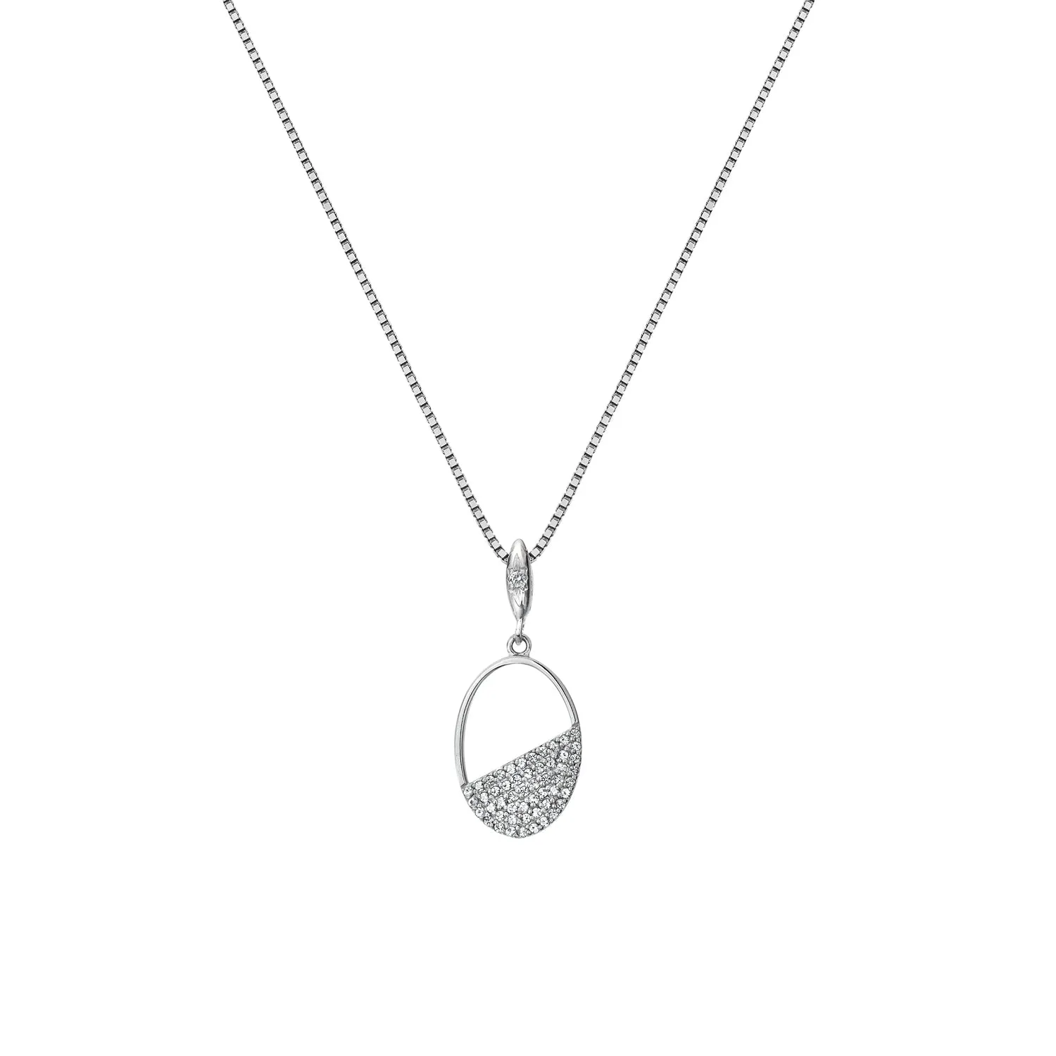 Hot Diamonds Horizon Oval Silver Pendant DP767