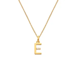 Hot Diamonds Initial E Gold Plated Silver Pendant DP943