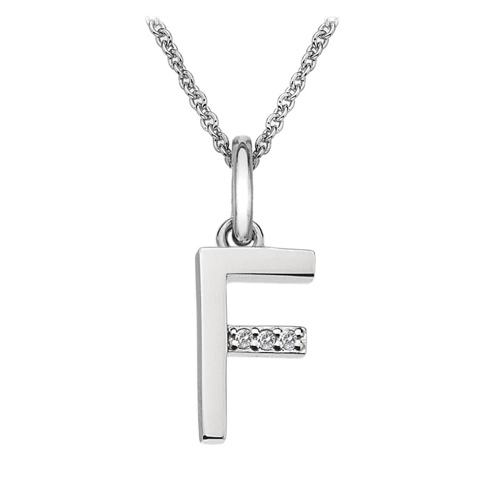 Hot Diamonds Initial F Silver Micro Pendant DP406