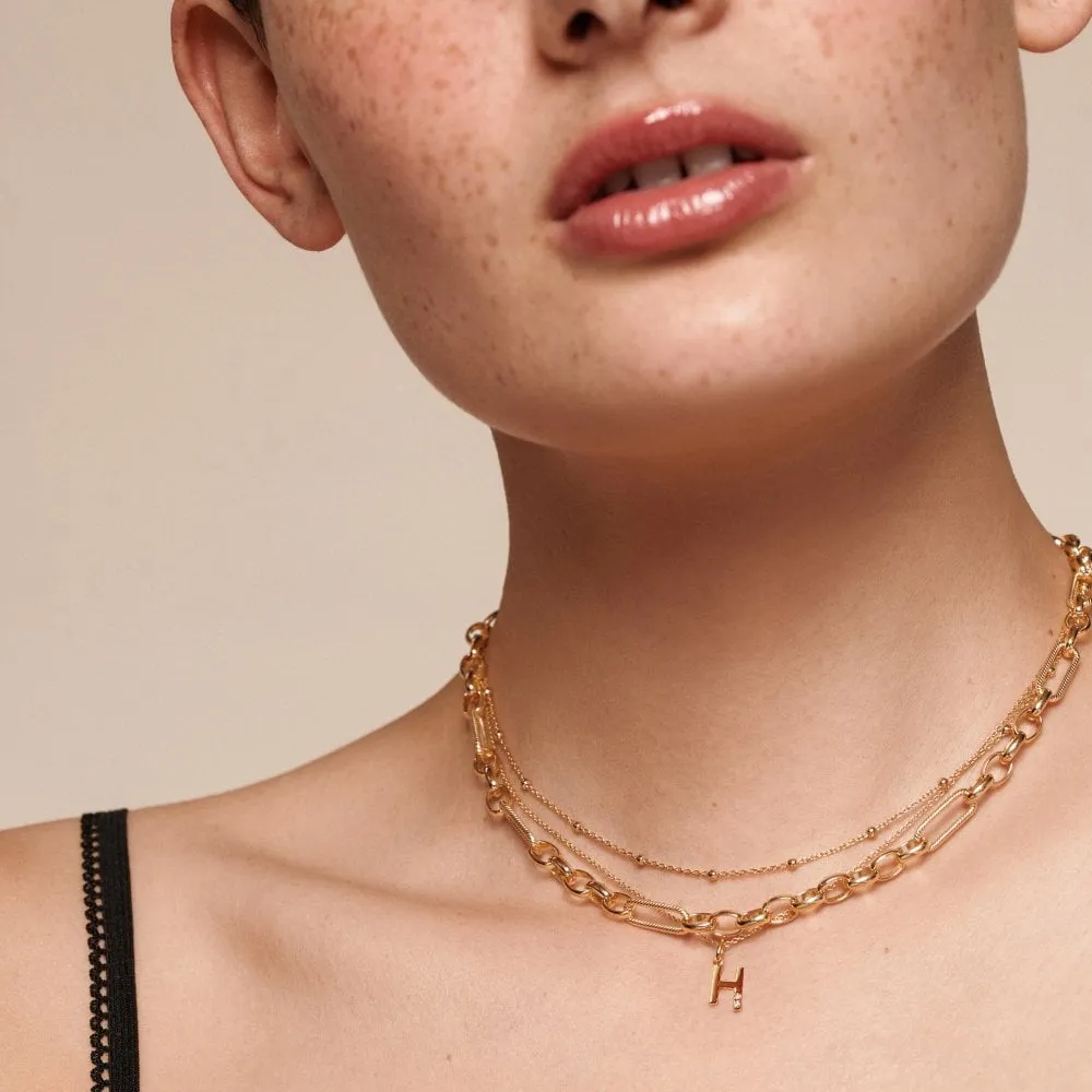 Hot Diamonds Initial H Gold Plated Silver Pendant DP946