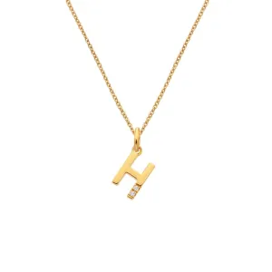Hot Diamonds Initial H Gold Plated Silver Pendant DP946