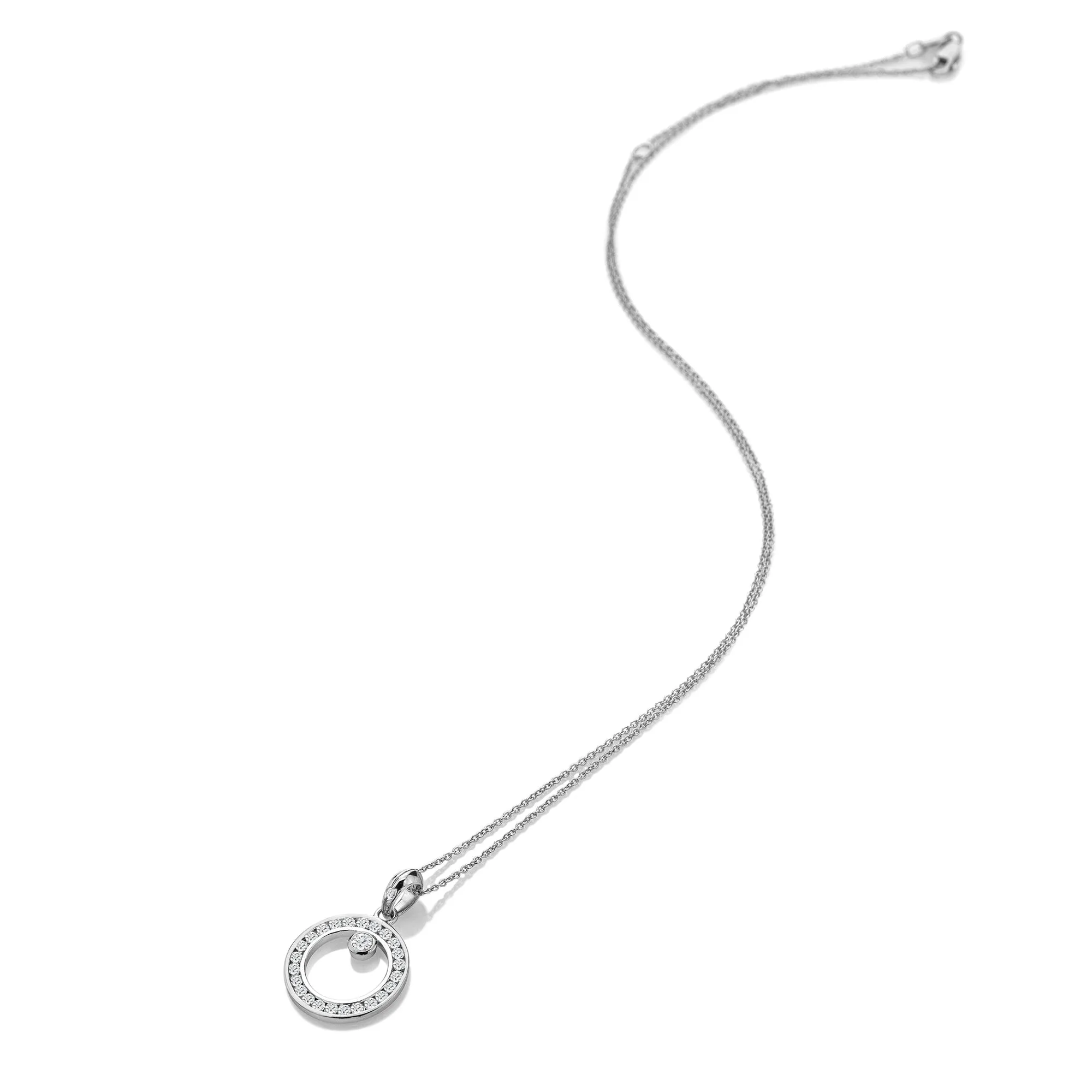 Hot Diamonds Orbit White Topaz Necklace DP929