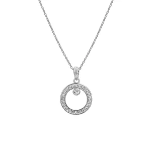 Hot Diamonds Orbit White Topaz Necklace DP929