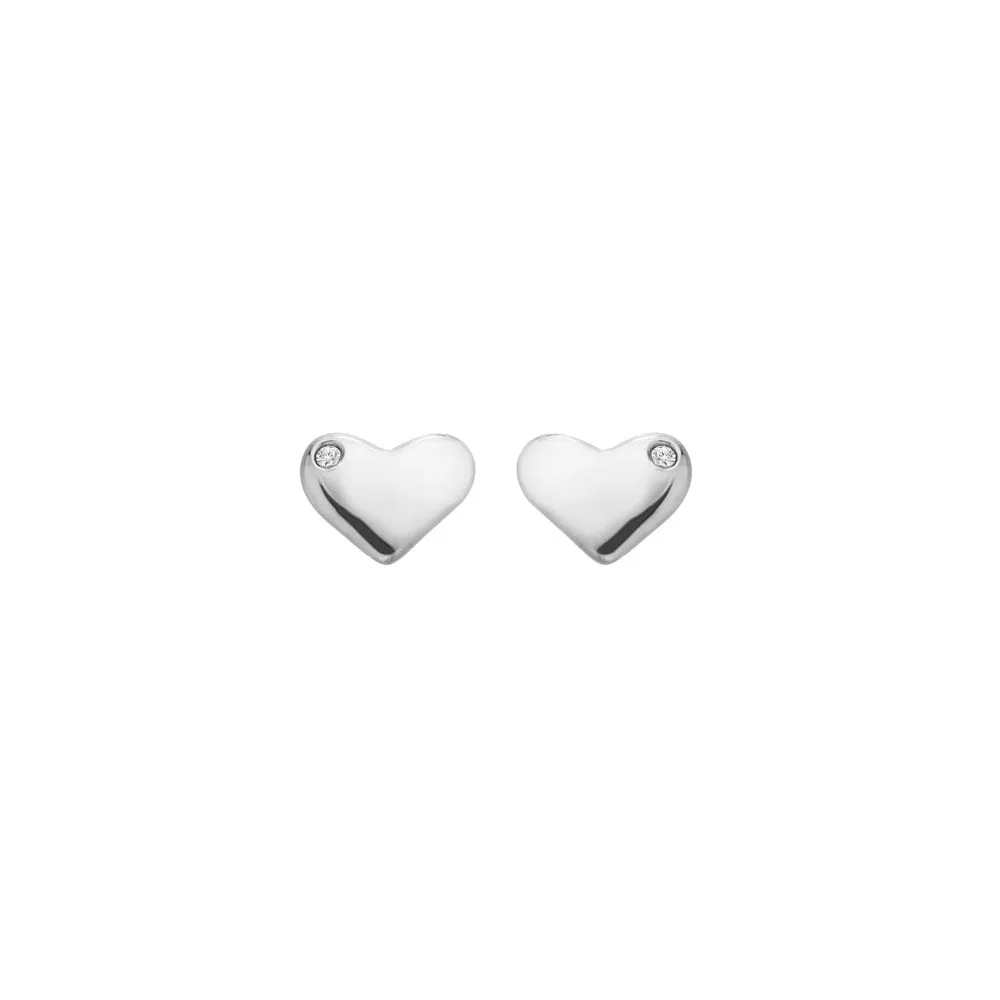 Hot Diamonds Silver Heart Stud Earrings DE779