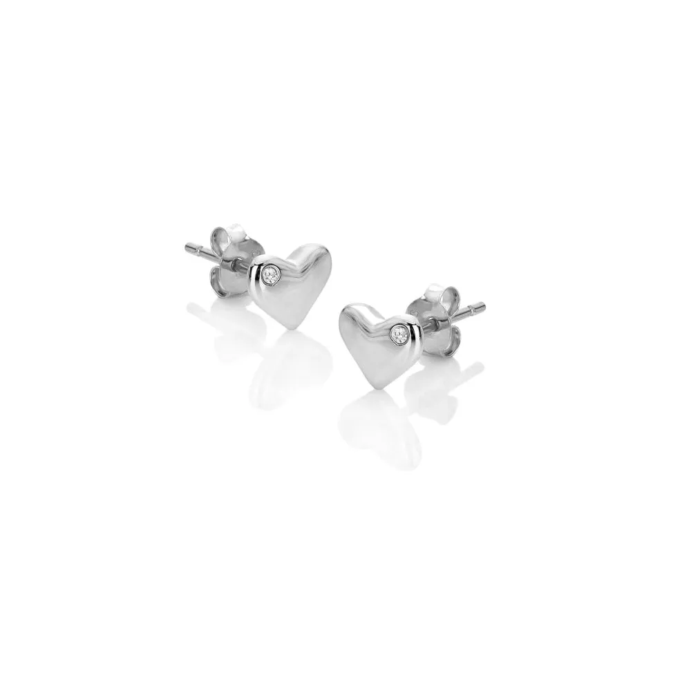 Hot Diamonds Silver Heart Stud Earrings DE779