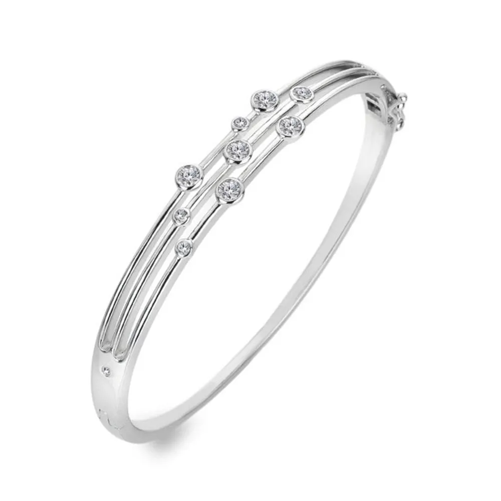 Hot Diamonds Tender Statement Silver Bangle DC188