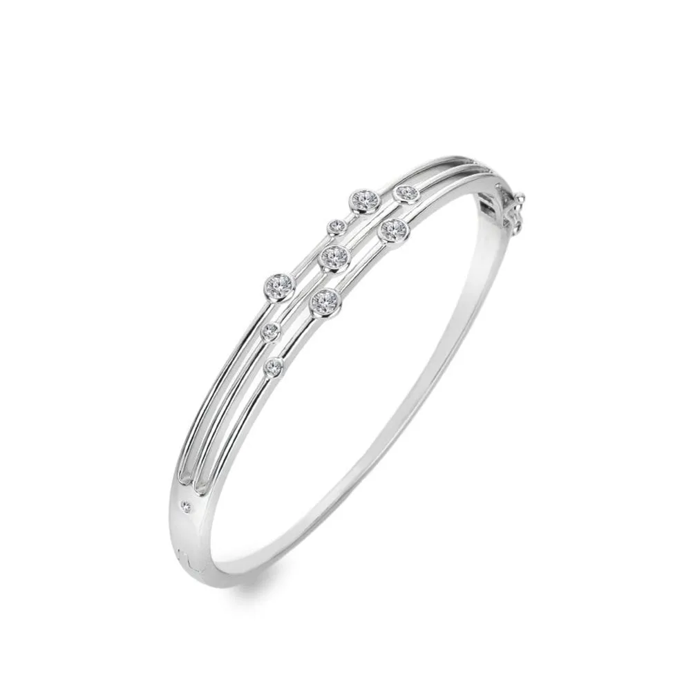 Hot Diamonds Tender Statement Silver Bangle DC188
