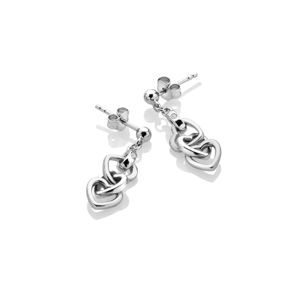 Hot Diamonds Triple Heart Drop Earrings DE702