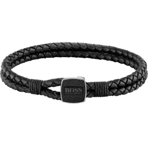 Hugo Boss Jewellery Braided Mens Leather Bracelet 1580047M