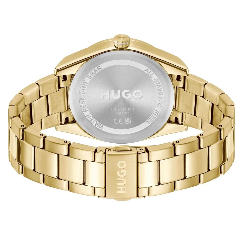 Hugo #Fast For Her Gold Plated Ladies Watch 1540171