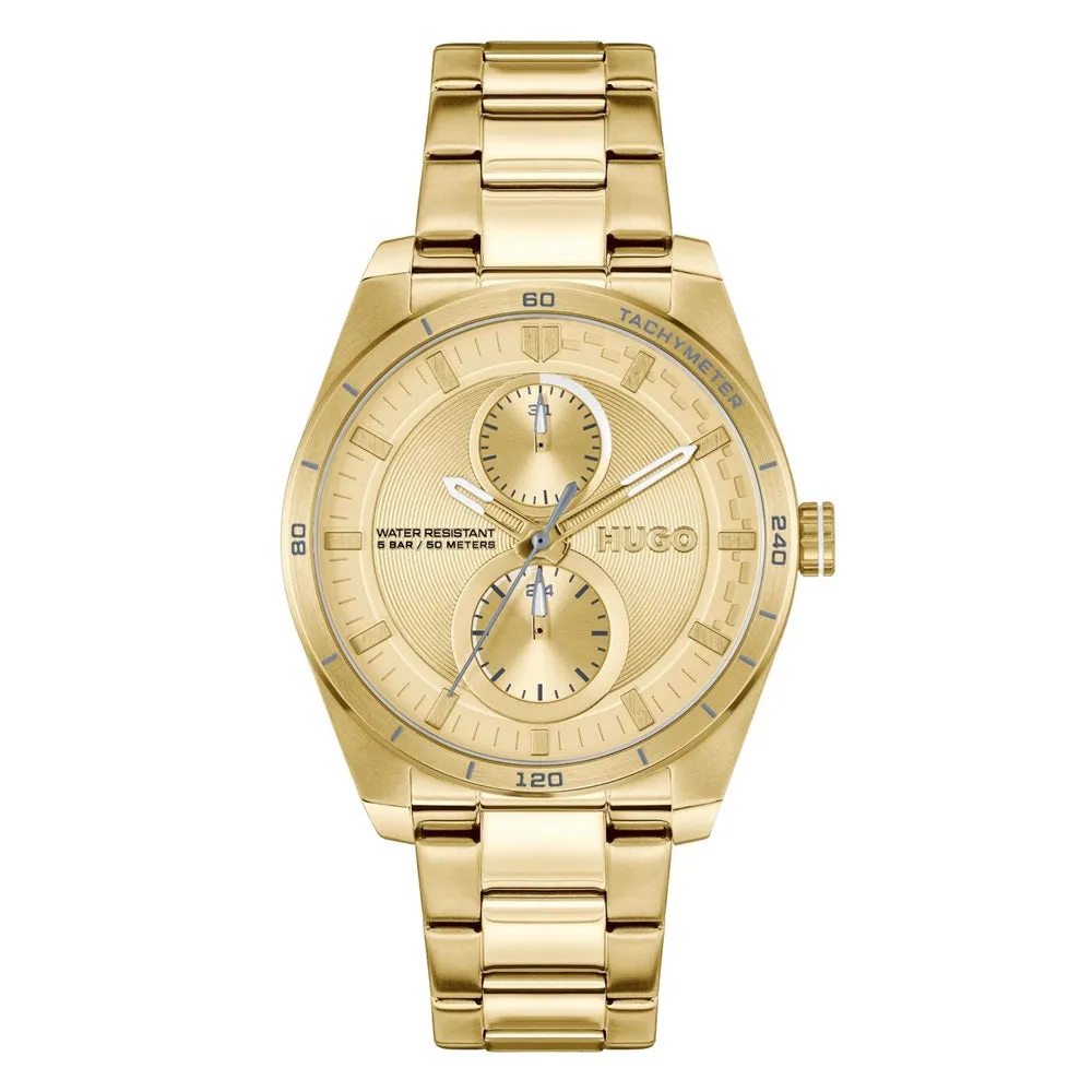 Hugo #Fast For Her Gold Plated Ladies Watch 1540171