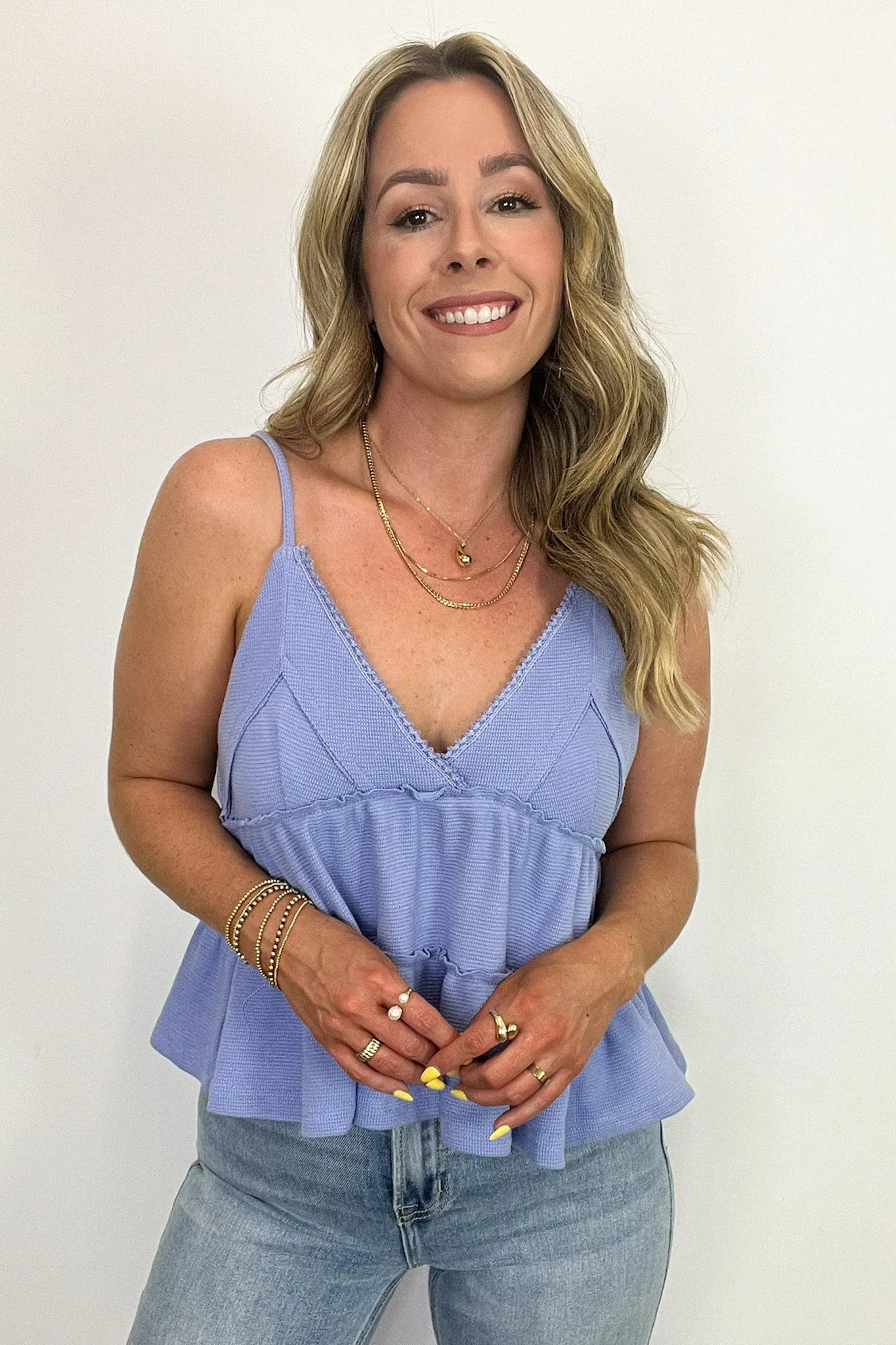 Hyacinth Babydoll Tiered Tank Top - FINAL SALE