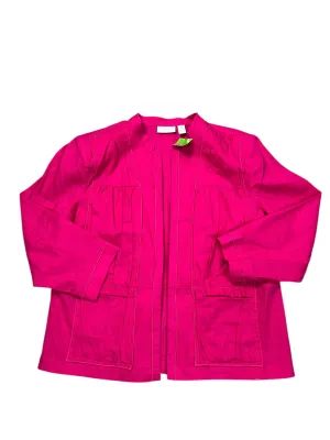 Jacket Shirt By Chicos In Pink, Size:Xl