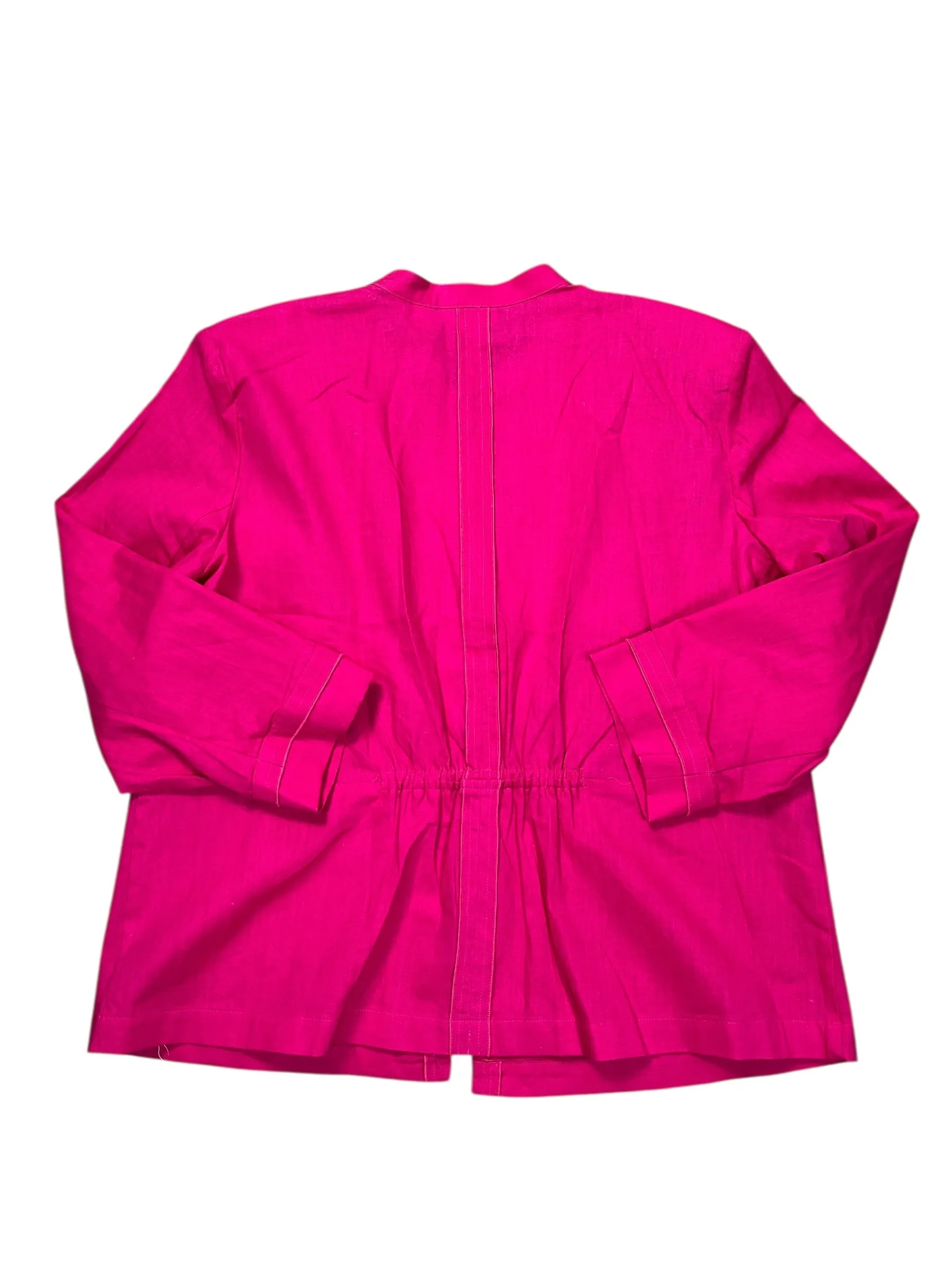 Jacket Shirt By Chicos In Pink, Size:Xl
