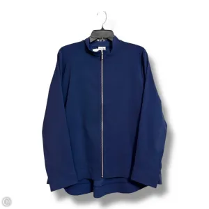 Jacket Windbreaker By Chicos In Navy, Size: Xl