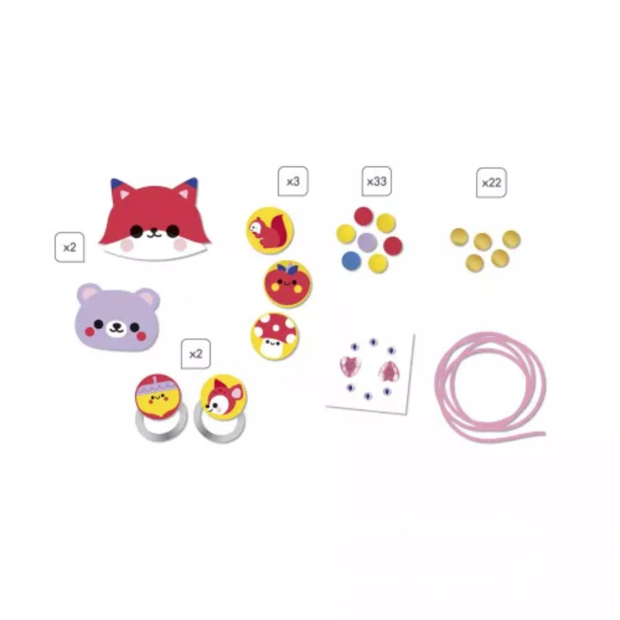 Janod 4 Pieces of Wooden Jewellery To Make Pretty Forest