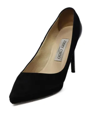 Jimmy Choo Black Suede & Patent Leather Heels sz 5.5