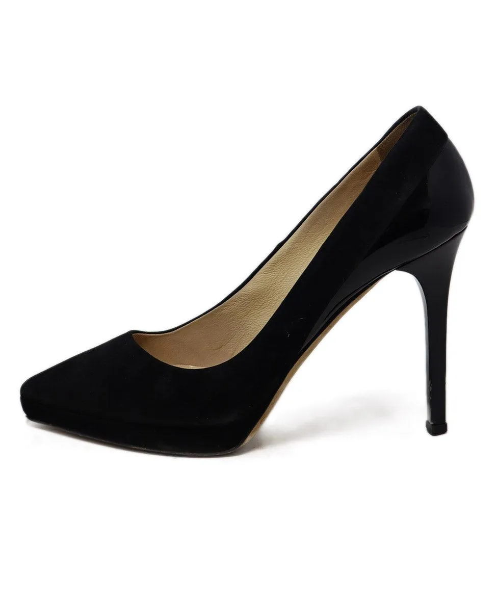 Jimmy Choo Black Suede & Patent Leather Heels sz 5.5