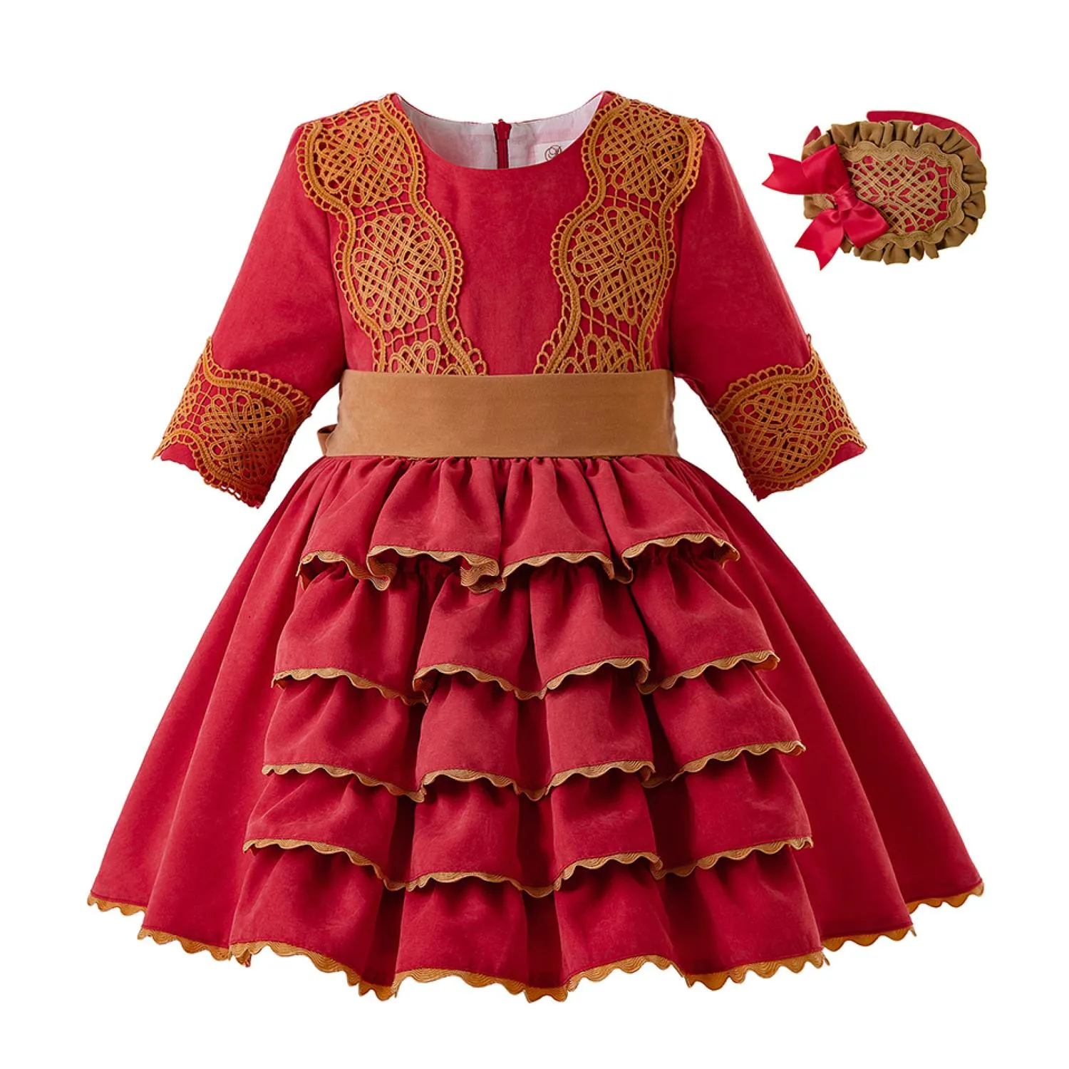 Kid's Jackie Dress In Red