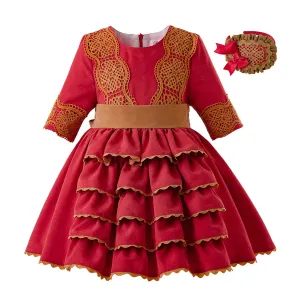 Kid's Jackie Dress In Red