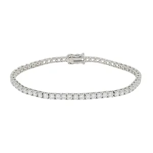 Ladies Sterling Silver White Cubic Zirconia Bracelet GVL074