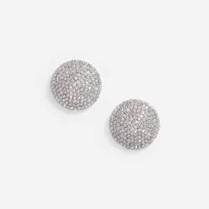 Large Round Crystal Earrings Self Portrait