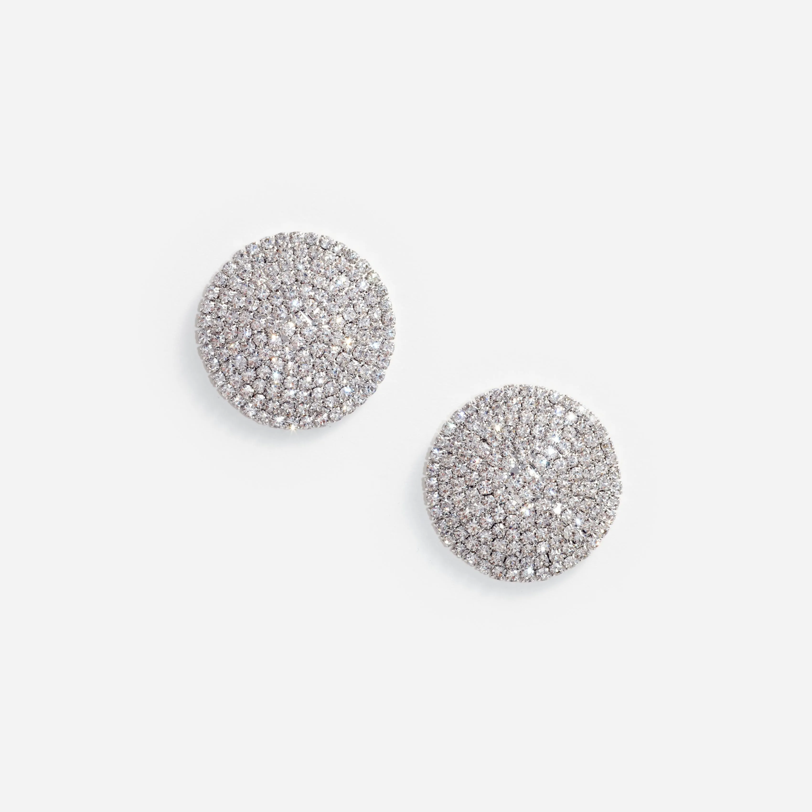 Large Round Crystal Earrings Self Portrait