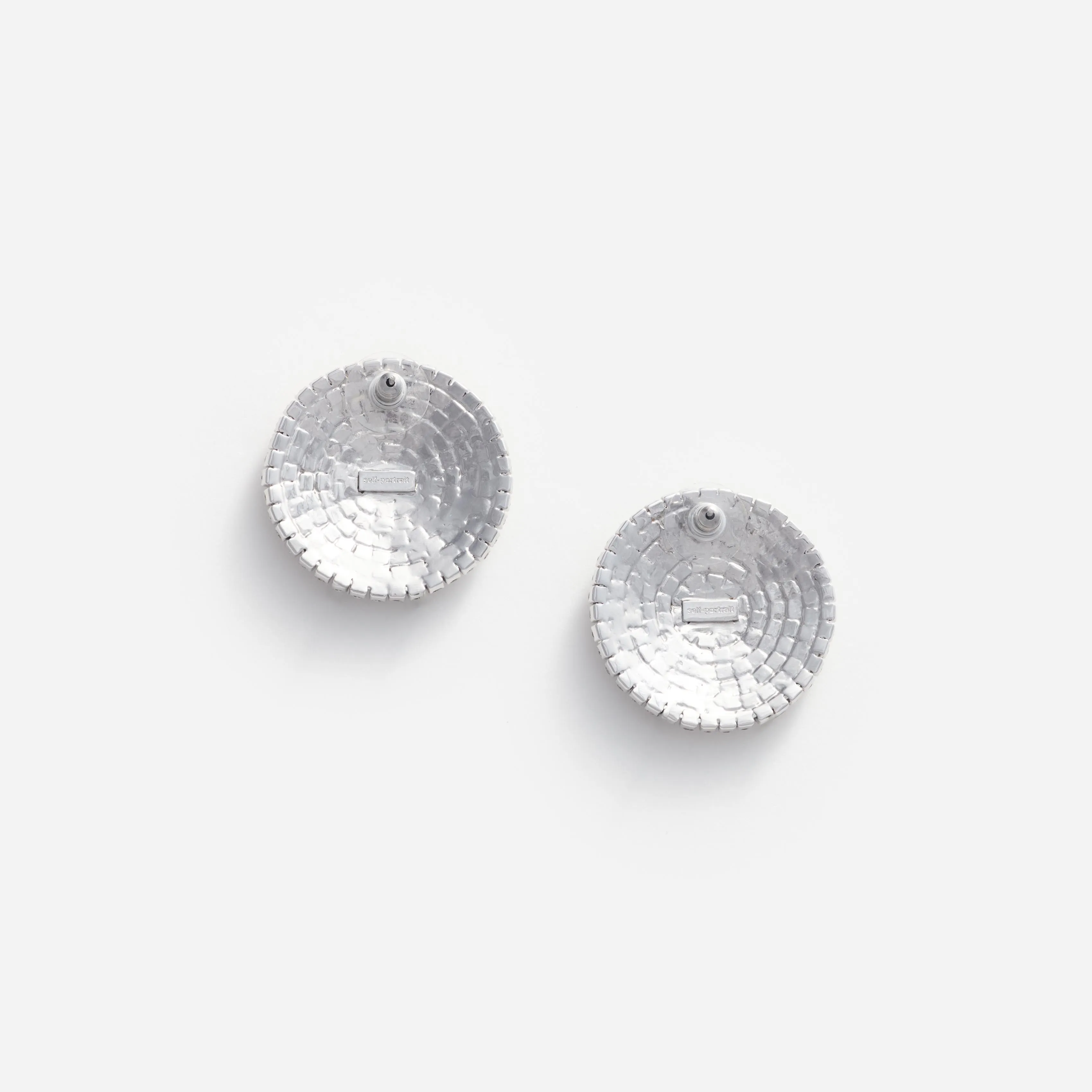 Large Round Crystal Earrings Self Portrait