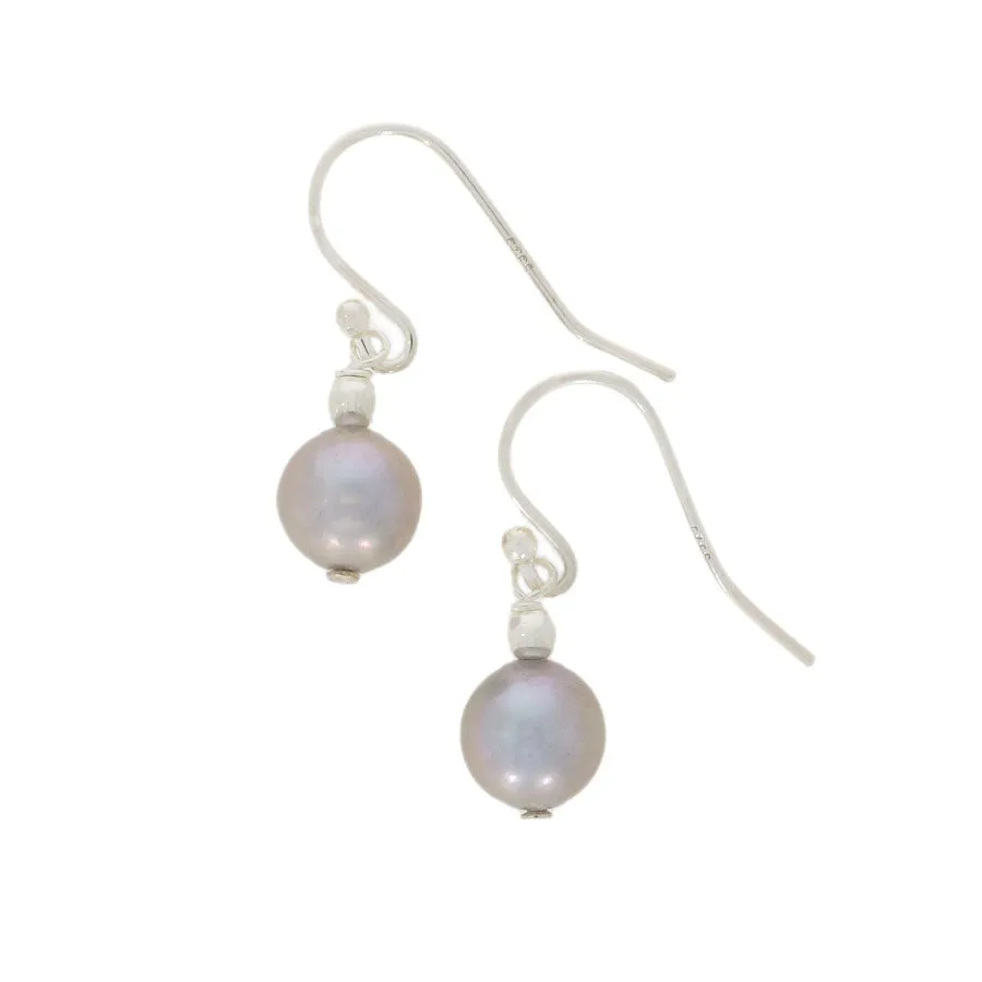 Lido Grey Freshwater Pearl Drop Earrings 0263EG