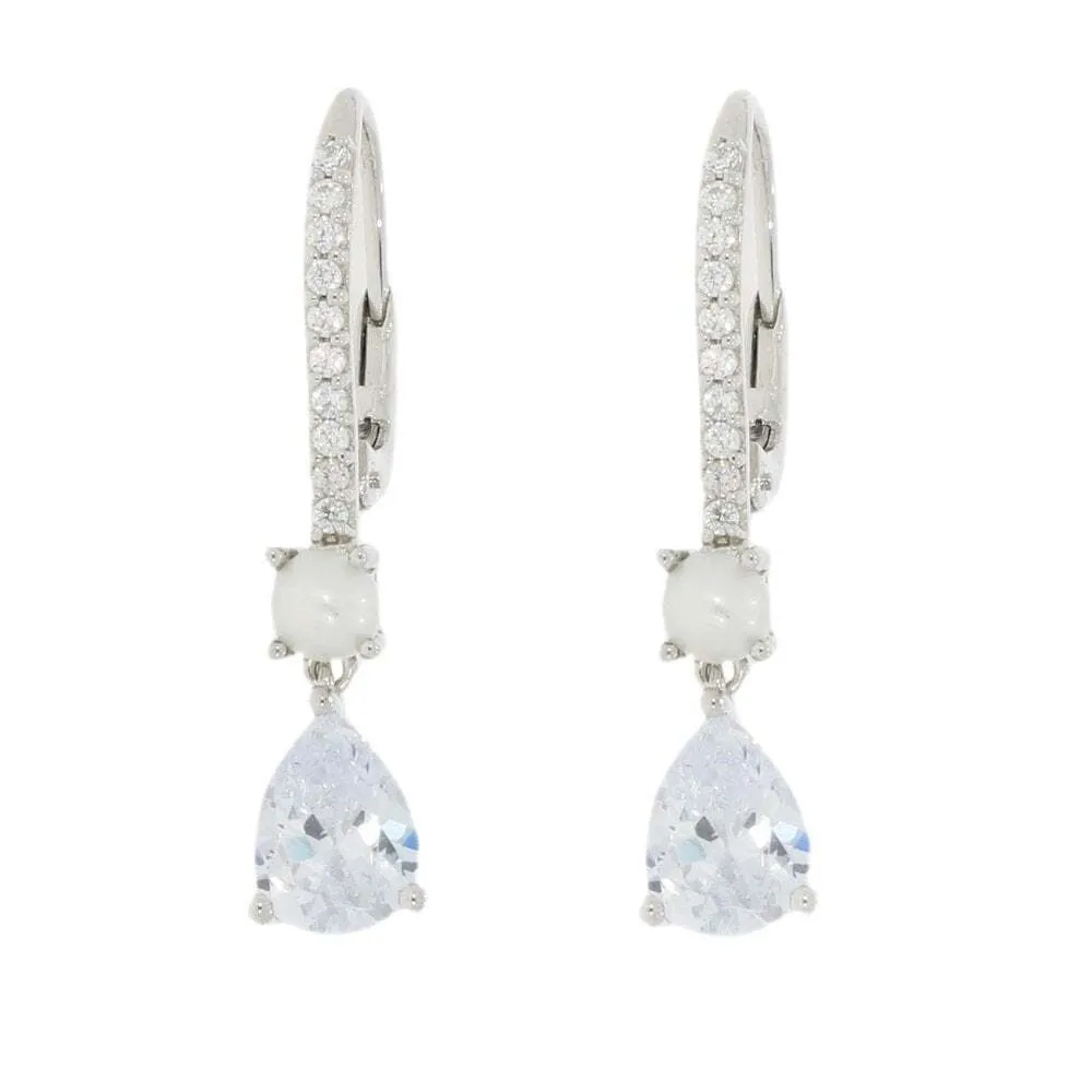 Lido Pearls Cubic Zirconia Freshwater Pearl Drop Earrings RP034E