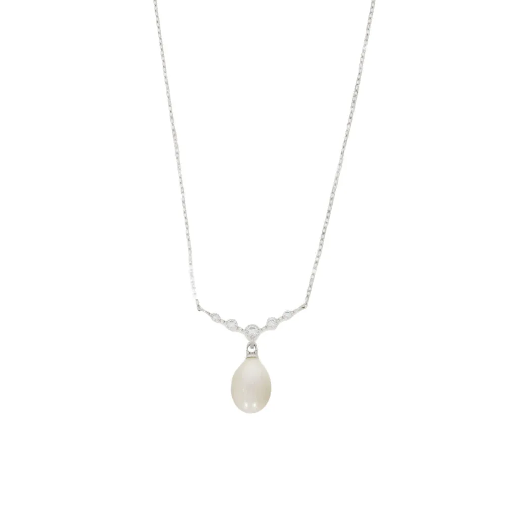 Lido Pink Freshwater Pearl Cubic Zirconia Necklace T170