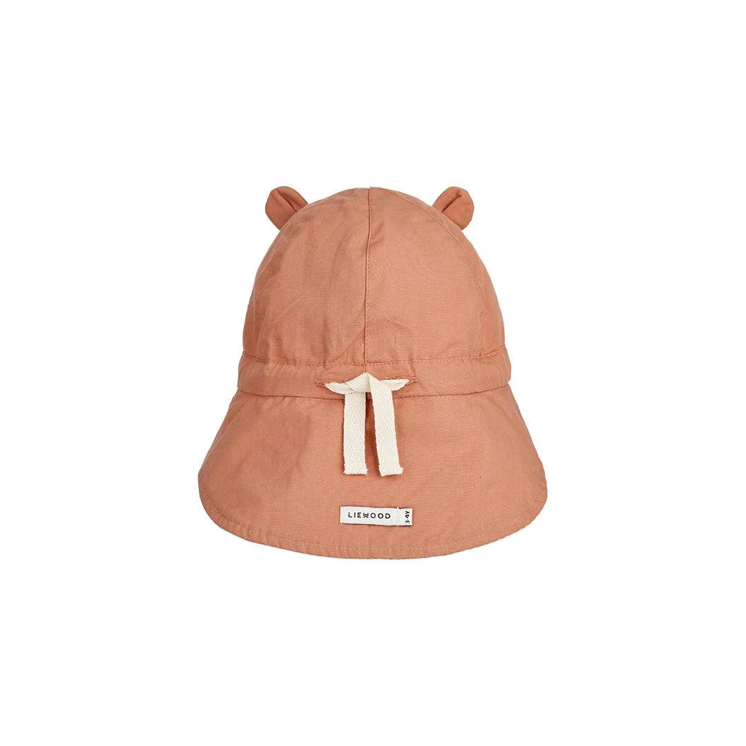 Liewood Gorm Reversible Seersucker Sun Hat (2023) - Tuscany Rose/Sandy - Stripe