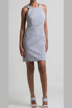 Limited Edition 3D Floral Neoprene Banded Bodycon Mini Dress - Grey  Almost Gone!