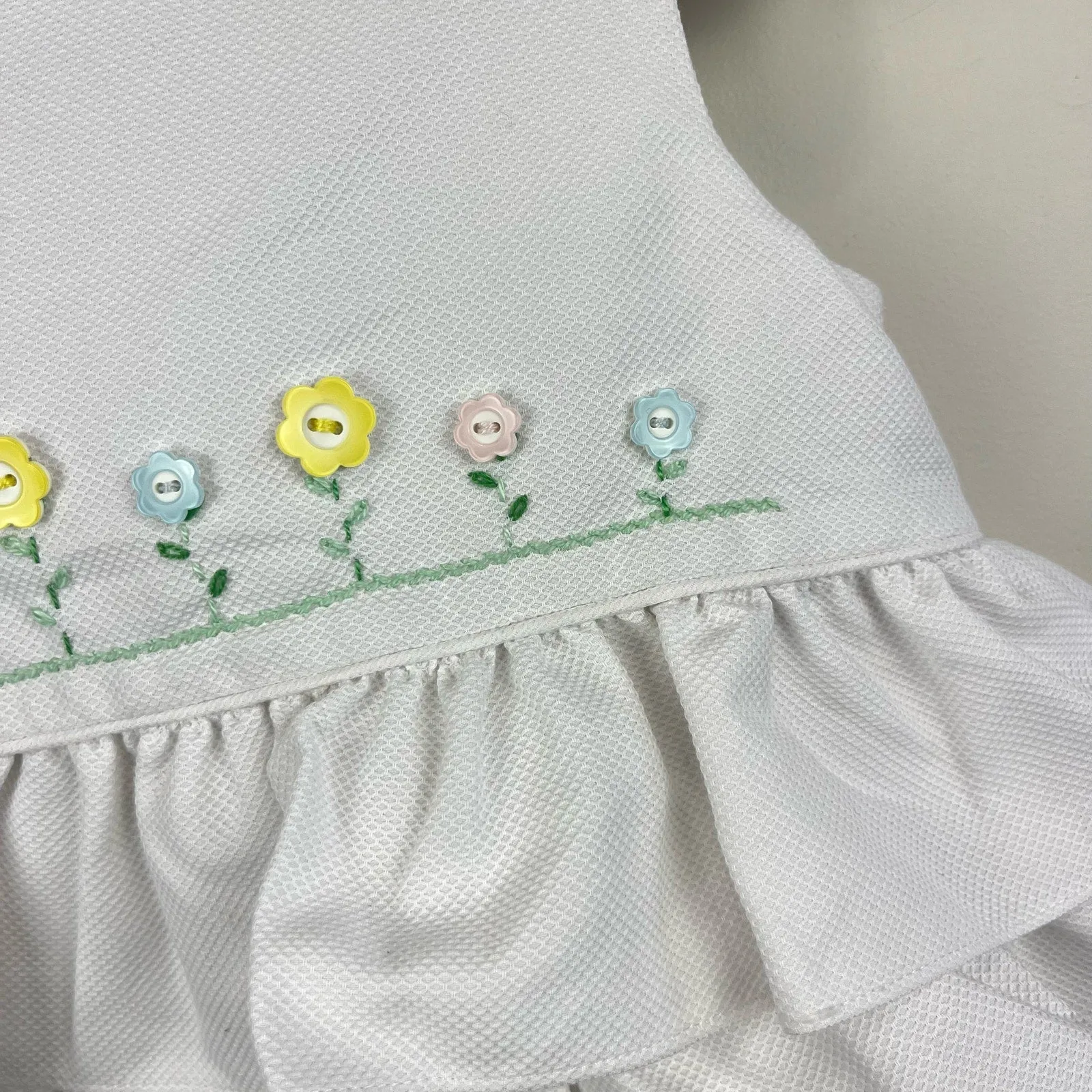Limited Edition Luli & Me Ruffled White Flower Romper 18 Months NWT  Almost Gone!