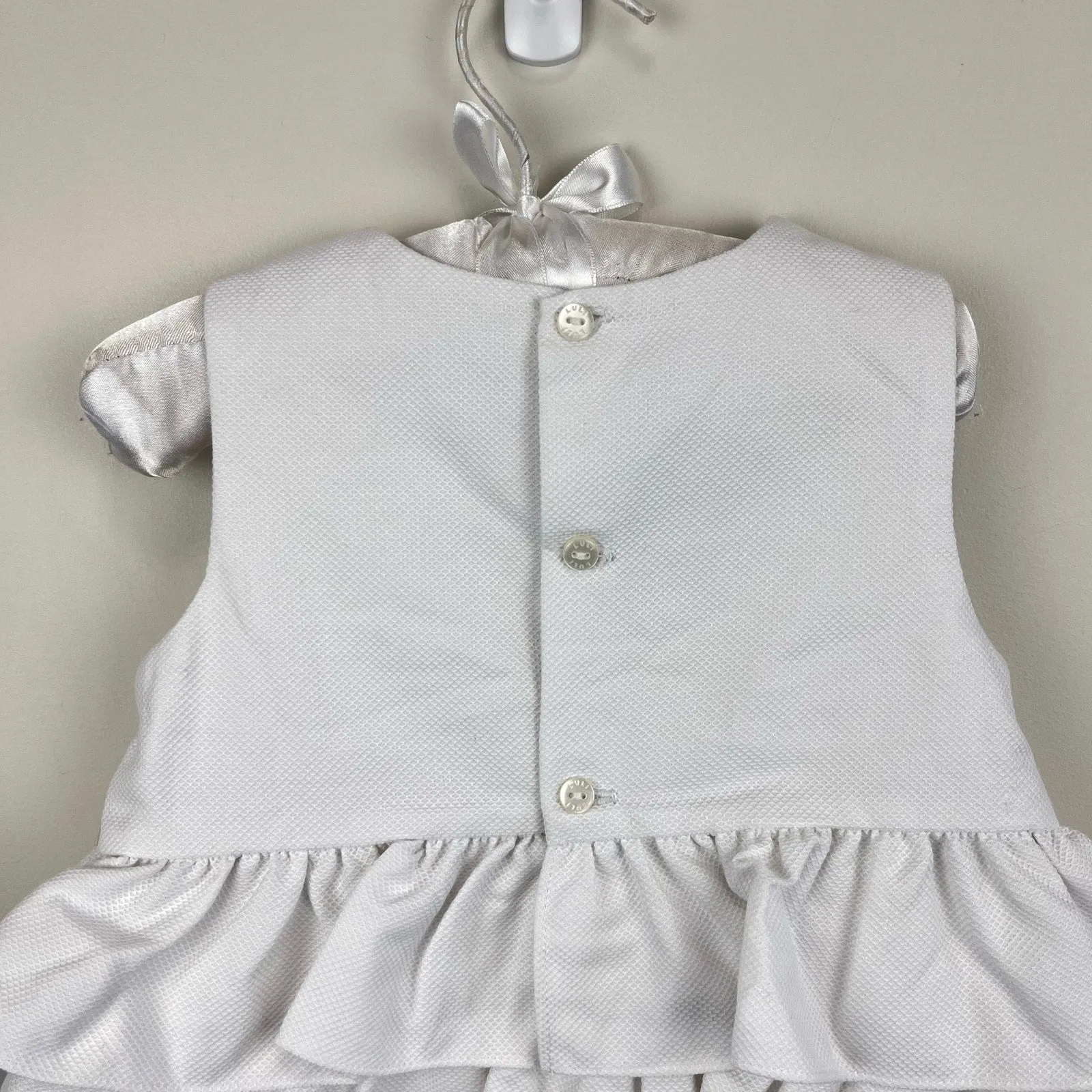 Limited Edition Luli & Me Ruffled White Flower Romper 18 Months NWT  Almost Gone!